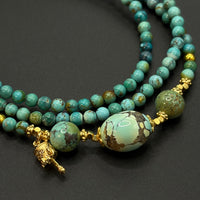 Turquoise Necklace&bracelet (原矿绿松项链&手串)