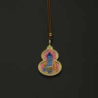 Medicine Buddha & OM Seed Syllable Gourd Thangka(药师佛&om种子字双面葫芦唐卡)