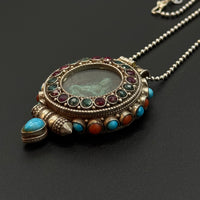 Jambhala-yellow Ghau Box Pendant(黄财神嘎乌盒)