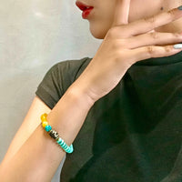 Dzi Amber Turquoise Bracelet