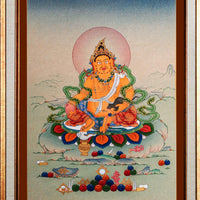 Jambhala-Yellow Thangka Painting Style 1