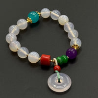 Agate safety buckle bracelet