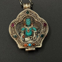 Jambhala-yellow Ghau Box Pendant(黄财神嘎乌盒)