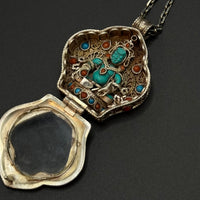 Jambhala-yellow Ghau Box Pendant(黄财神嘎乌盒)