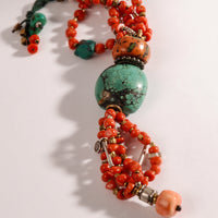 Red Coral Turquoise Bracelet - BTSAN PO