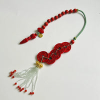 Cinnabar Chinese Feng Shui Five Emperor Money Coins Pendant