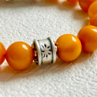Old Amber Silver Pixiu Bracelet