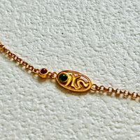 Three-Eyed Dzi Bead Necklace