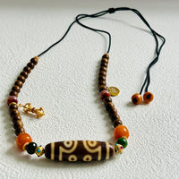 Seven-Eyed Dzi Beads Necklace
