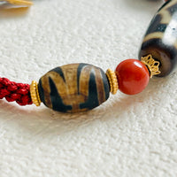 Three-eyed Dzi bead Bracelet