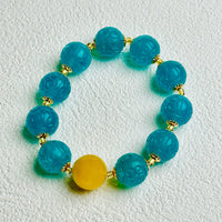 A amber embellished Amazonite bracelet