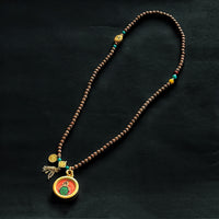 Hand-painted Bodhisattva Tara Green Thangka Bracelet(绿度母唐卡)