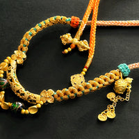 Hand-painted Round Thangka Of The Nine-tailed Fox Pendant - BTSAN PO