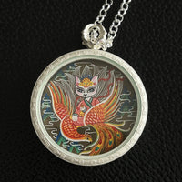 Nine-tailed Fox Thangka Necklace (九尾狐唐卡)