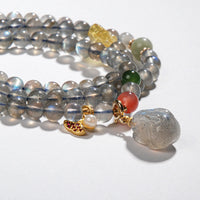 Three Circles Of Gray Moonlight Pixiu Bracelet