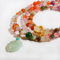 Three-circle tourmaline bracelet