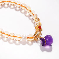 Yellow Rutilated Quartz Bracelet