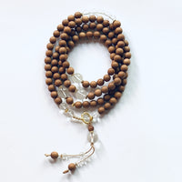 White Sandalwood Clear Quartz Necklace