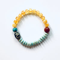 Dzi Amber Turquoise Bracelet