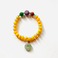 Old Amber Purple Mica Jasper Bracelet