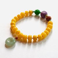 Old Amber Purple Mica Jasper Bracelet