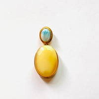 Larimar Amber Pendant