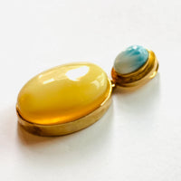 Larimar Amber Pendant