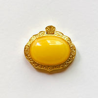 Amber Ruyi Lock Pendant