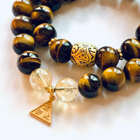 Tiger's Eye Double Circle Bracelet