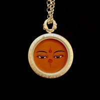 Longevity Buddha's Eye Thangka Silver Chain Necklace(长寿佛法眼银链吊坠)