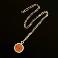 Longevity Buddha's Eye Thangka Silver Chain Necklace(长寿佛法眼银链吊坠)