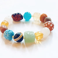 Succinum Amber Pixiu Multi Treasure Bracelet