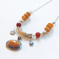Old Amber&old Silver Necklace
