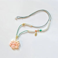 Pink Shell Nine Tailed Fox Pendant