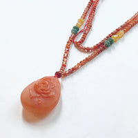 Saffron Flower Sweater Chain Necklace