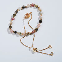 Tourmaline Gold Bead Bracelet