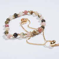 Tourmaline Gold Bead Bracelet