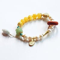 Amber Pearl Bracelet