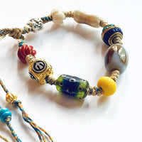 Agate Dzi Bead Bracelet
