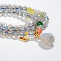 Three Circles Of Gray Moonlight Pixiu Bracelet