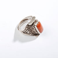 SouthRed Agate Tibetan Ring