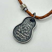 925 Silver Shakyamuni Leather Cord Necklace (925银释迦摩尼皮绳项链)