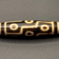 Buddha Heart Dzi Bead, Nine-Eyed Dzi & Three-Eyed Guru Rinpoche Dzi Necklace (佛心达洛&九眼&莲师三眼天珠项链)