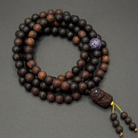 108 Rosewood prayer beads &Green Tara & Lacquer Bead (降真香108颗&绿度母&大漆珠)
