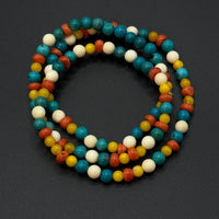 Multi-Gem Natural Turquoise & Amber Bracelet