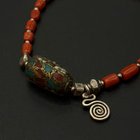 Red Coral Demon-Conquering Pestle Bracelet