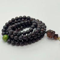 108 Rosewood prayer beads & Akasagarbha Bodhisattva& Lacquer Bead (降真香108颗& 虚空藏菩萨&大漆珠)