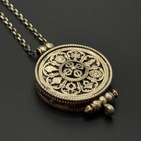 Silver Eight Auspicious Symbols Ghau Box