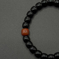 Agate Dzi bead bracelet (虎牙黑玛瑙手串)