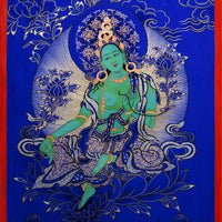 Small Thangka Green Tulku